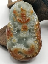 Icy Ice Yellow &amp; Green 100% Burma Jadeite Jade Dragon Pendant # 588 carat # - £3,792.77 GBP