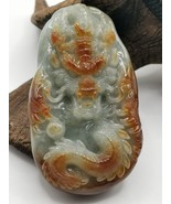 Icy Ice Yellow &amp; Green 100% Burma Jadeite Jade Dragon Pendant # 588 carat # - £3,759.06 GBP