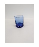 Anchor Hocking Essex Lowball Drinking Glass Cobalt Blue 10 Sided - £10.36 GBP