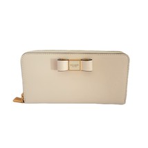 Kate Spade K9925 Morgan Bow Embellished Saffiano Zip Continental Wallet ... - $79.52