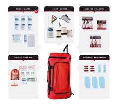 2 Person Necessity Survival Kit, Rolling Bag - $152.49