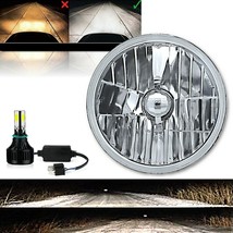 1x Crystal Clear Glass Lens Metal Headlight LED Bulb for 76-18 Jeep Wrangler - £56.84 GBP