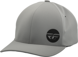 Fly Racing Adult Delta Hat FlexFit Cap Lid Light Grey/Black Large/XLarge - £19.94 GBP