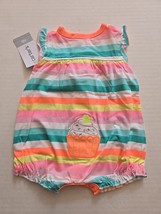 Carter&#39;s Romper For Girls Size Newborn Cupcake On Bottom Creeper - $3.47