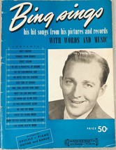 Bing Sings His Hit Songs From Pictures &amp; Records with Words &amp; Music 49 P... - £6.35 GBP