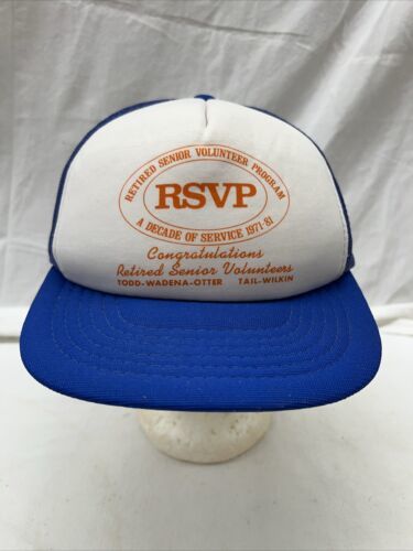 trucker hat baseball cap Vintage Mesh Snap RSVP Retired Senior Volunteer... - $39.99