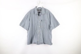 Vintage 90s Abercrombie &amp; Fitch Mens XL Spell Out Heavyweight Camp Button Shirt - £29.56 GBP