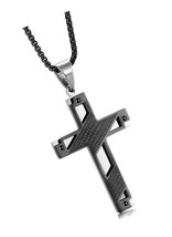 Cross Necklace 316L Stainless Steel Religious for - £87.40 GBP
