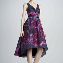 Lela Rose By Neiman Marcus Watercolor High-Low Dress size US 8 NWOT - £27.73 GBP