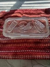 Vintage original Federal Glass refrigerator dish with lid. Large ribbed ... - $60.00