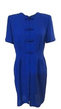Womens Debra Michaels Petite Size 6 Royal Blue Dress Short Sleeve Knee Length  - £17.58 GBP