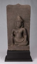 Antique Baphuon Style Stone Vishnu &amp; Lakshmi Stele - 80cm / 32&quot; - £3,962.72 GBP