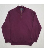 Viyella Men&#39;s Pullover Size 2XL Burgundy Merino Wool Long Sleeve Sweater... - $35.00