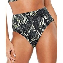 $44 Bar III Women Bikini Bottom Green Small High Rise Snakeskin Green Size Small - £15.24 GBP