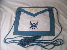 1930s VINTAGE OFFICER MASONIC APRON NO NAME FREEMASONRY REGALIA - £21.41 GBP