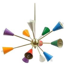 Stilnovo Style Modern Brass 12 Lights Multicolor Sputnik Chandelier Lighting - £327.12 GBP