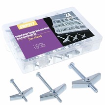 Swpeet Assorted 24 Pcs Toggle Bolt And Wing Nut Kit For Hanging Heavy, 1... - £25.52 GBP