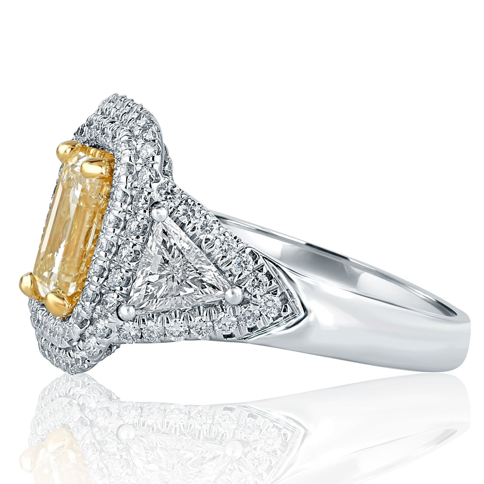 Authenticity Guarantee 
GIA 3.46 Carat Emerald Cut Faint Yellow Diamond Engag... Item image 2