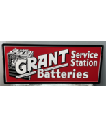 Grant Service Station BATTERIES Embossed Sign 23.5 X 9.75 inch - Free Sh... - £39.36 GBP