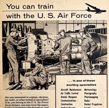 United States Air Force Recruitment Advertisement 1955 Aviation Military DWS6E - £23.58 GBP