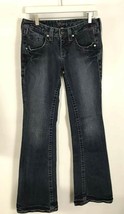 bebe Jeans Boot Cut Distressed Detailed Pockets Med Wash Inseam 33&quot; SZ 29 - £14.42 GBP