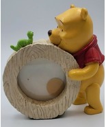 Classic Winnie-the-Pooh Picture Frame Circular Vintage Stand Up Disney w... - $14.80