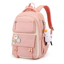 Korean Women Female Backpa Large Capacity High School Backpack Pendant  Nylon Ba - £95.20 GBP