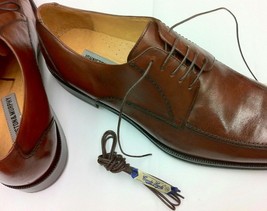 Cordo Hyde 36&quot; Dark Oak Brown Waxed Round Thin DRESS LACES 4 5 6 eyelet ... - $23.11