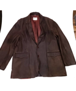 Vintage Scully Leatherwear Brown Leather Blazer Jacket Sport Coat Size 50 - $109.62 CAD