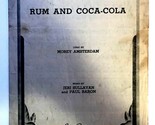 Rum and Coca Cola Artist Advance Copy 1944 Sheet Music Andrews Sisters  - $15.79