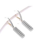 John Hardy JAI Kalahari Texture Drop Sterling Silver Earrings 1-3/8&quot; NIB - $154.88