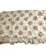 Waverly Sonnet Plaid Floral Pink My Favorite Things Lace Ruffled King Co... - $120.00