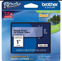 Brother Genuine P-touch TZE-151 Tape, 1&quot; (0.94&quot;) Wide Standard Laminated Label - £15.78 GBP