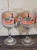 Lot 2 Halloween Novelty Wine Glass &quot;Double Double Toil and Trouble Truth Serum&quot; - £12.69 GBP