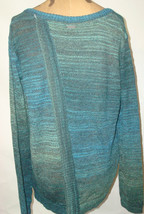 NWT New Womens L Prana Julien Sweater Top Organic Dark Teal Blue Logo LS Layer  - £166.45 GBP