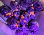 Natural Yooperlite UV Fluorescent Glowing Fire Rocks Flame Stone Tumbled... - $14.99