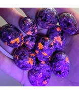Natural Yooperlite UV Fluorescent Glowing Fire Rocks Flame Stone Tumbled... - £12.77 GBP