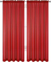 Beautiful Rod Pocket Voile Elegance Curtains Drapes For Living Room, Bed... - $44.99