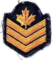 Canadian Armed Forces Petty Officer Second Cl Gold On Black Arm Patch 2&quot; x 2.5&quot; - £2.36 GBP