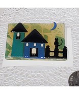VTG House Pin by Lucinda Brooch Halloween Black Cats Moon Home Tower Sti... - £26.46 GBP