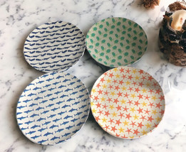 Sigrid Olsen Melamine Dinner Plates Set of 4 Designs 10.5&quot; Summer Beach ... - £35.15 GBP