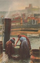 Whitby Yorkshire England~Fishergirls~Fred Judges Artist Signed Postcard - £7.16 GBP