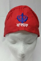 Sikh Punjabi Turban Patka Pathka Singh Khanda Bandana Head Wrap Red Colo... - $7.48