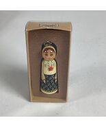 Skrina Handpainted Wooden Peg Doll Ornament In Original Box - Slovenia - $34.25 CAD