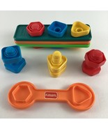 Playskool Pretend Play Tool Set Shape Screws Bolts Wrench Colorful Vinta... - $33.78 CAD