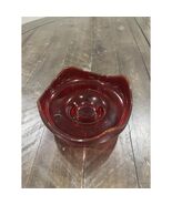 Viking Epic Art Glass Bowl 4 Peaks Red Amberina 6.5&quot; with Base - $453.83 MXN