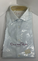 New Vintage Oscar De La Renta Men Button Up Shirt Pale Blue 14 1/2 32/33 - £22.04 GBP