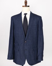 J Crew Ludlow Sport Coat Blazer 100% Linen Ormezzano Size 42L Navy Blue ... - $93.14