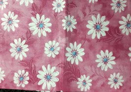 Thin Vinyl Flannel Back Tablecloth, 52&quot;X70&quot; Oval (4-6 people) FLOWERS ON... - $8.90