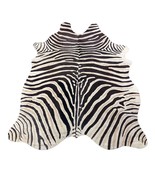 Light Genuine Zebra Cowhide Rug Size: 7x5.5 feet Z-024 - $363.53 CAD